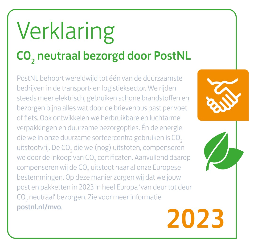 CO2 verklaring PostNL 2023